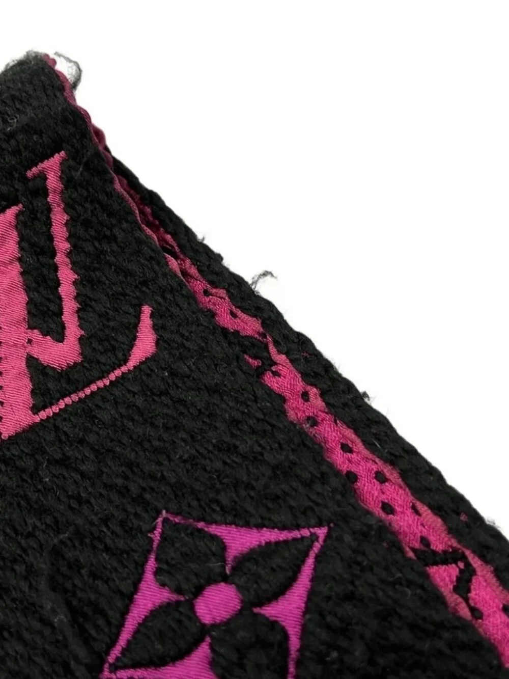 LOUIS VUITTON Eschar Progo Mania M73056 Noir Others IS0137 Scarf - Picture 4 of 5